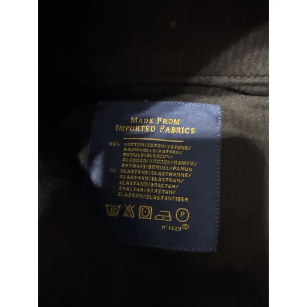 Polo Ralph Lauren Corduroy Pants Mens 36x32 Black Straight Stretch Classic Fit
